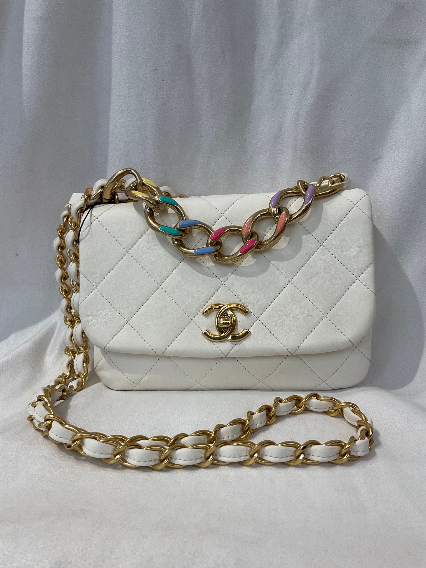 White CHANEL bag