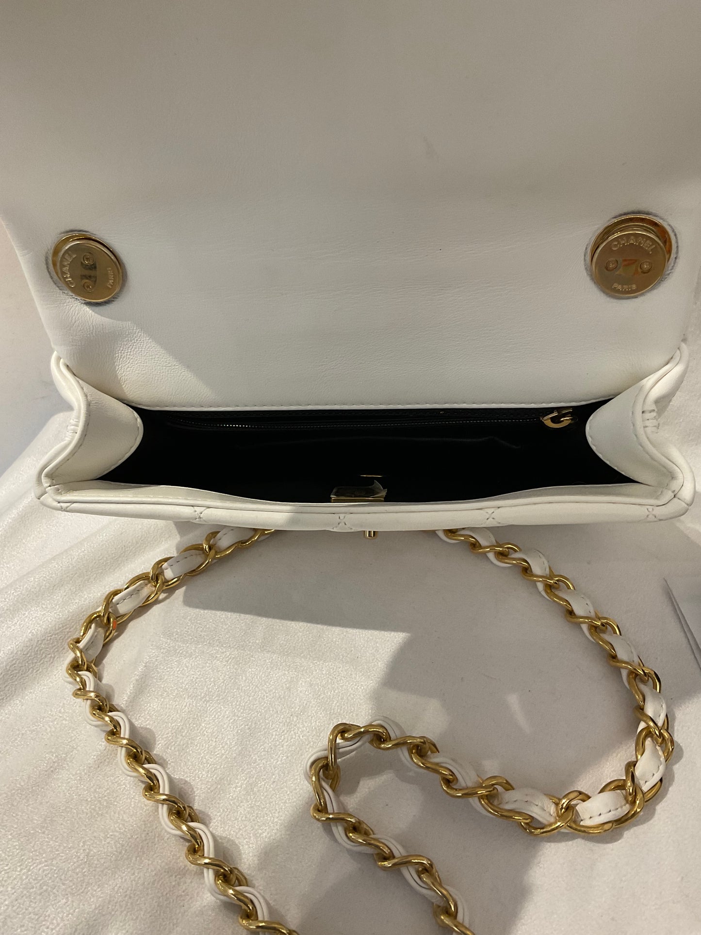 White CHANEL bag