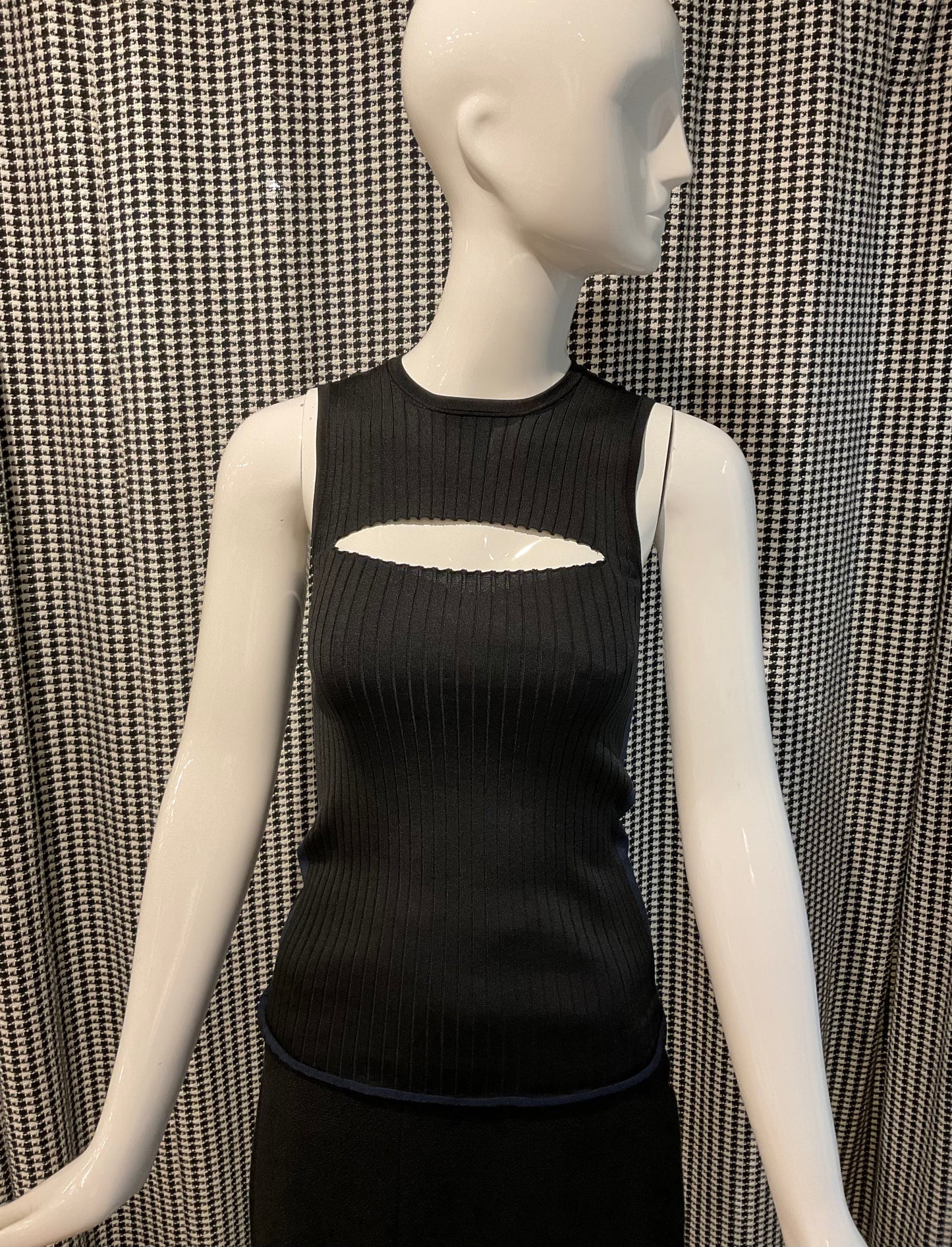 Louis Vuitton Black & Navy Rib Tank Top