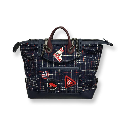 Chanel Navy Tweed Airline Travel Tote
