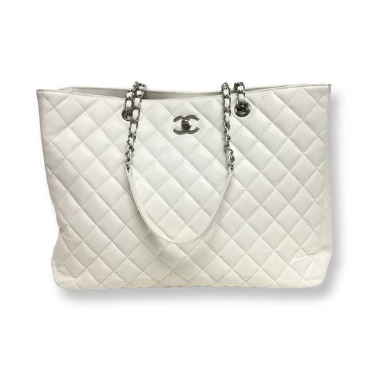 Chanel White Caviar Tote