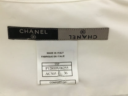 Chanel White Long Sleeve Blouse