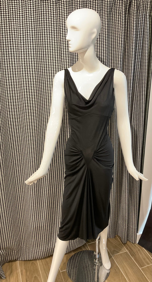 Dior Black Silk Sleeveless Cocktail Dress