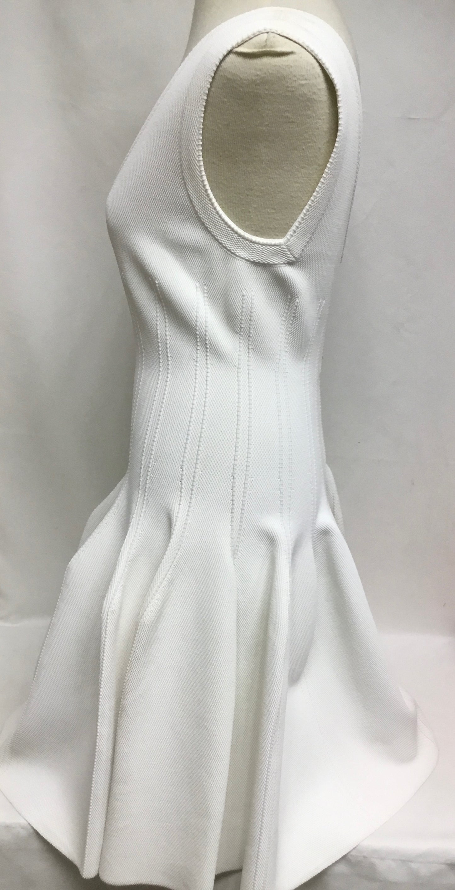 Alaia White Flared Bottom Dress