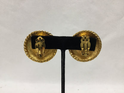 Chanel Vintage Gold Rope Pearl Earrings