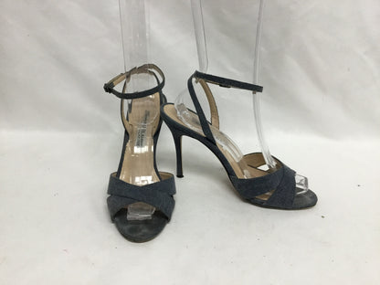 Manolo Blahnik Blue Denim Sandals
