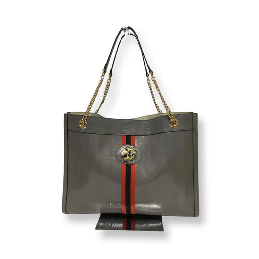 Gucci Grey Python Rajah Chain Shoulder Bag