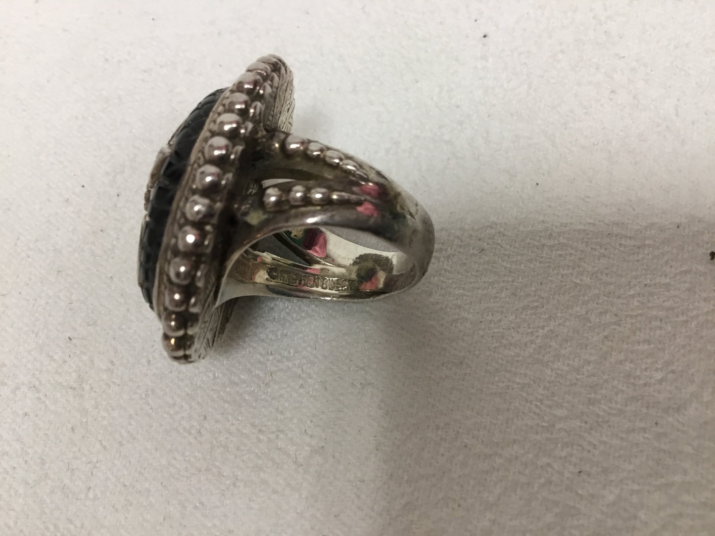 Stephen Dweck Silver Engraved Ring
