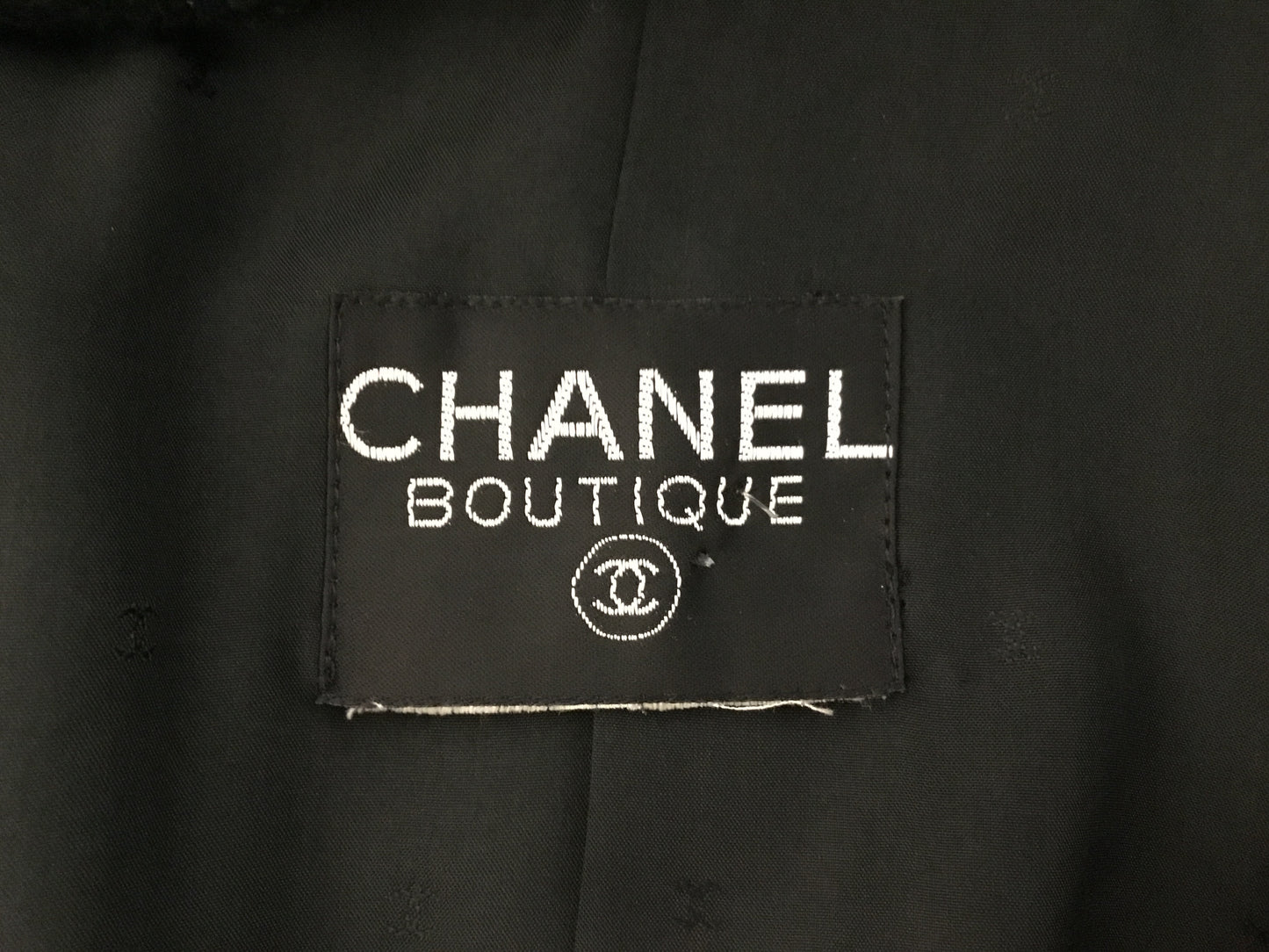 Chanel Black Wool Jacket & Skirt Suit